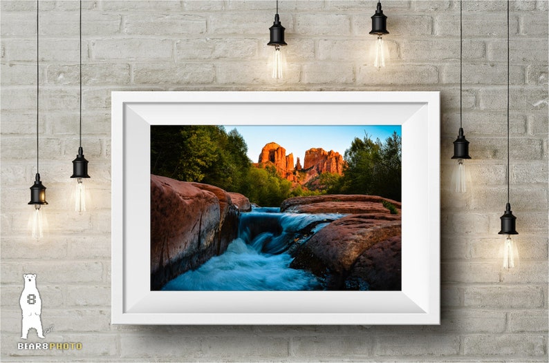 Cathedral Rock seen from Oak Creek, Sedona AZ, Red Rocks Photography Available as Archival Paper, Canvas, & Metal Fine Art Prints image 4