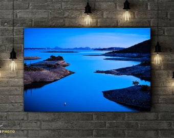 Lake Pleasant Arizona at Dusk Photography Available as Archival Grade Paper, Canvas, & Metal Fine Art Prints