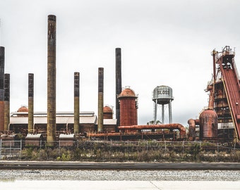 Sloss Furnaces Photography Print: Birmingham Alabama Industrial Steampunk Wall Art