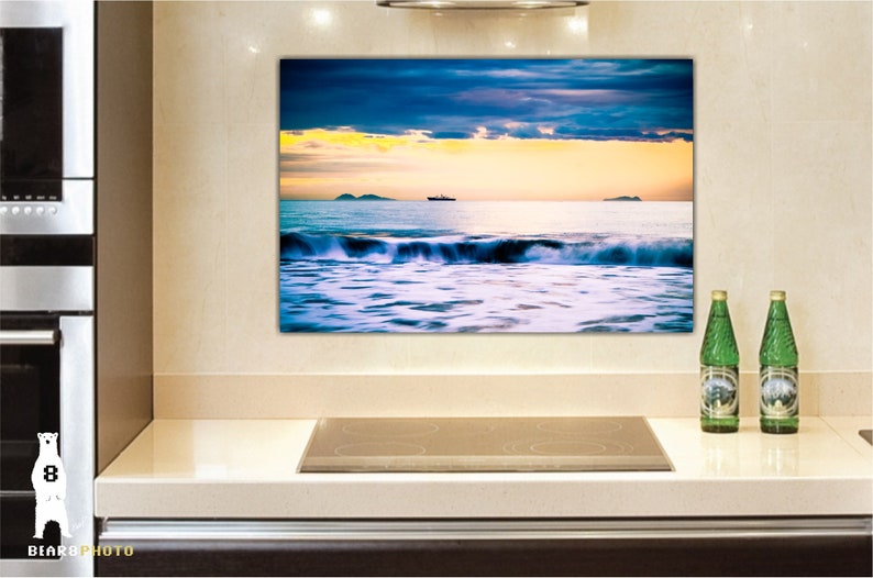 Coronado Beach, CA - Seascape Sunset Decor - Available as Paper, Canvas, & Metal Fine Art Prints immagine 5