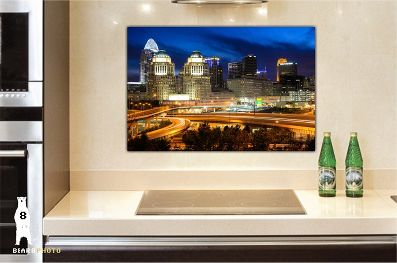 Cincinnati Ohio City Skyline Photography Available as Archival Paper, Canvas, & Metal Fine Art Prints image 5