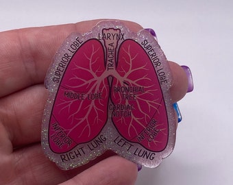 Anatomical lung badge/Respiratory lung badge/pulmonologist/pulmonology badge