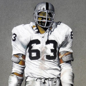 Retro Football Dekor, Raiders Football, Raiders Football Wandkunst, Raiders Football Wanddekor, Retro Raiders Dekor, Gene Upshaw Drucke