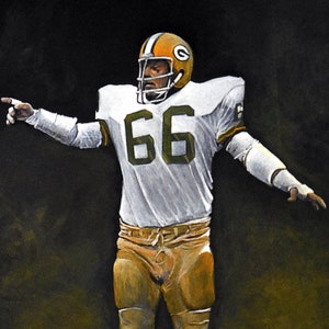 Packers Football Gifts, Retro Football Decor, Packers Wall Art, Packers Art Prints, Iconic Packers Wall Decor, Packers Ray Nitschke Print