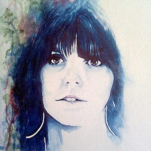 Linda Ronstadt Print - Portrait of Rock Hall of Fame Singer - Music Legend Wall Art - Perfect for Fans & Collectors
