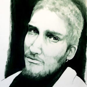 Portrait de Layne Staley - Impression d'art Alice in Chains, décoration murale icône de la musique, encadré ou non, cadeau pour les fans de rock et les collectionneurs, les mélomanes