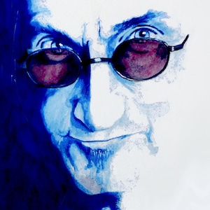 Geddy Lee Kunstdruck - Rush Sänger Portrait - Film Ikonen & Rocklegenden - Geschenk für Musikliebhaber - Original Papierdruck - Gerahmt / ungerahmt