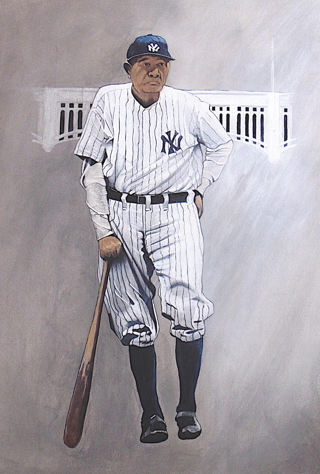 Babe Ruth Art Print, NY Yankees Legend, Baseball Wall Decor - Etsy