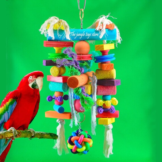 Large durable toy for Parrot 14 '' 35 cm hight X Etsy