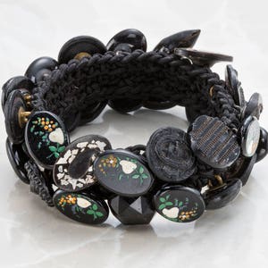 Victorian Glass Button Bracelet