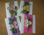 Quilled Birthday Greeting Card for Her Unique Blank Anniversary Card For Mom Sister Best Friend Daughter Handmade by Me