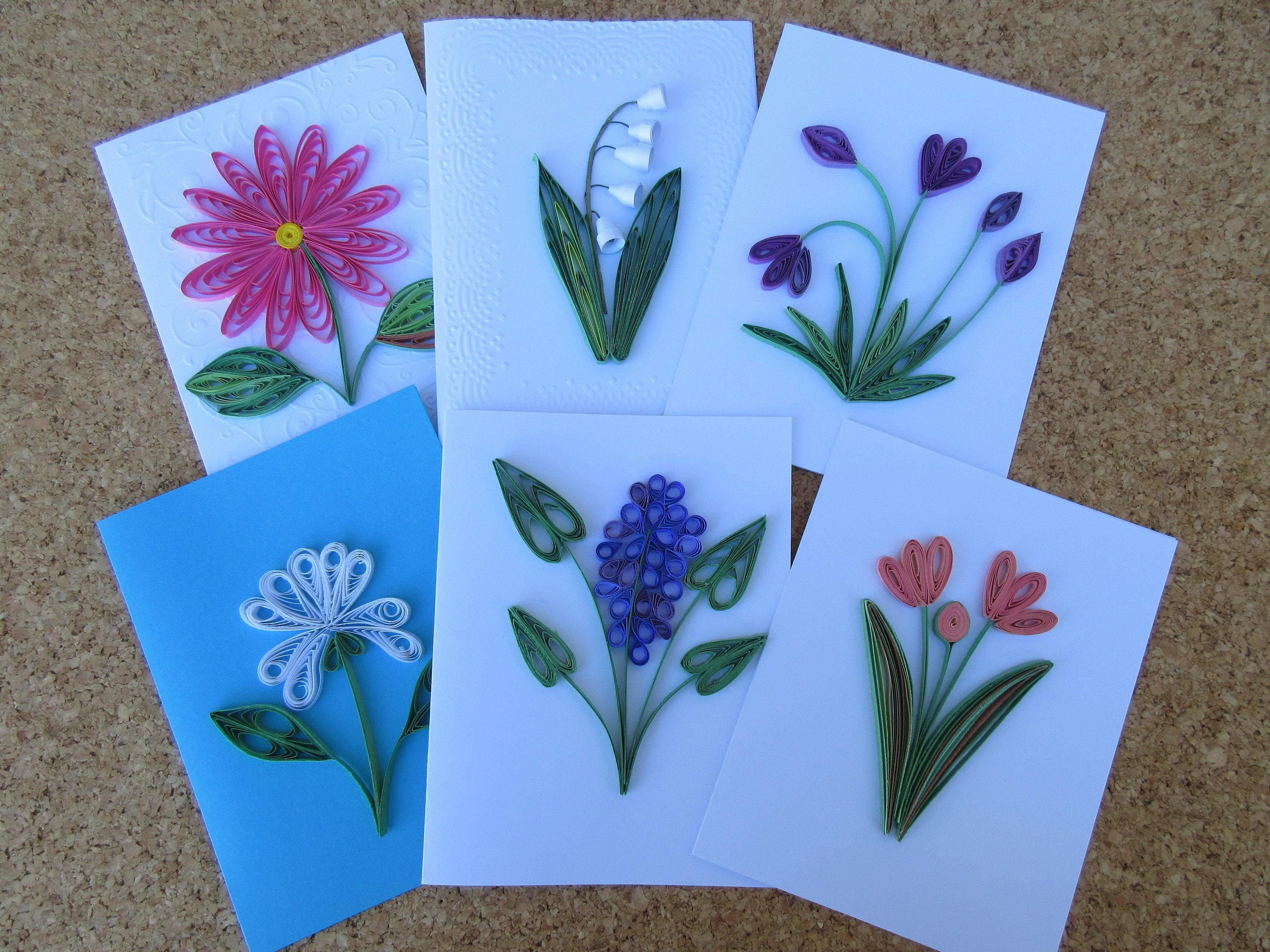 Quilled Cards Assorted Note Cards Unique Blank Quilling Cards Etsy