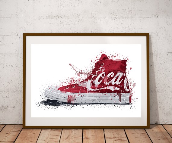 Converse Shoe Coca Cola Hipster Prints Pop Art Shoe | Etsy