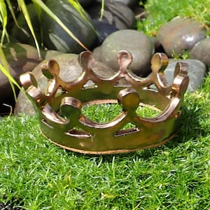 Handmade Pottery Mini Gold Crown Decor Mardi Gras Regal Decor Gift