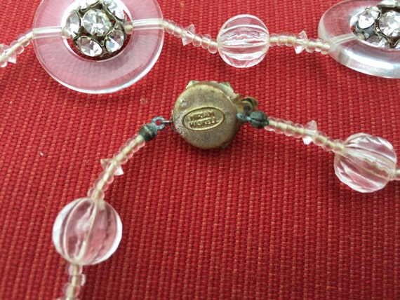 Miriam Haskell Clear Lucite and Rhinestone Crysta… - image 3