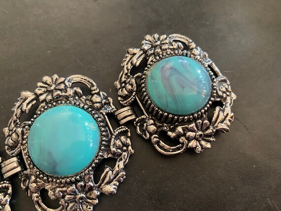 Vintage 1950's Chunky Turquoise Blue Southwestern… - image 4