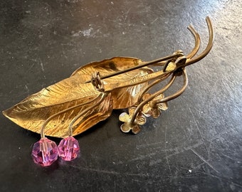 Broche Strass Irisés Métal Doré Forme roses 50x22 Mm - eBay