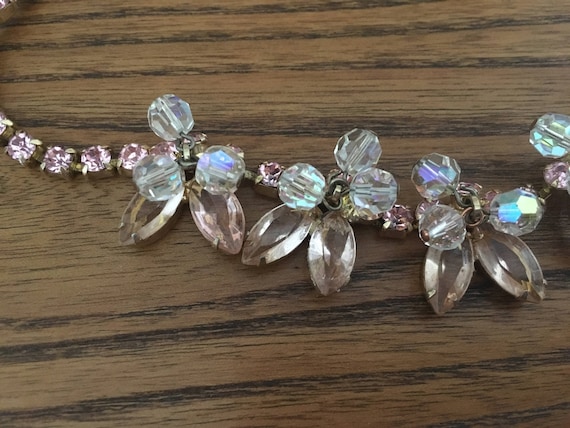Juliana D&E Pale Pink Rhinestone and AB Glass Bea… - image 4