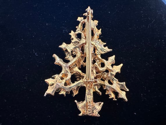 Tancer II Clear and Red Rhinestone with Green Ena… - image 3