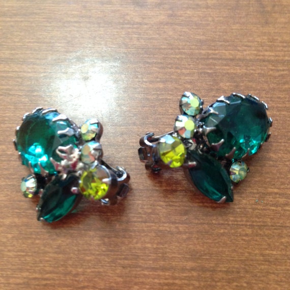 Juliana D&E Emerald Green, Olivine and Light Blue… - image 4