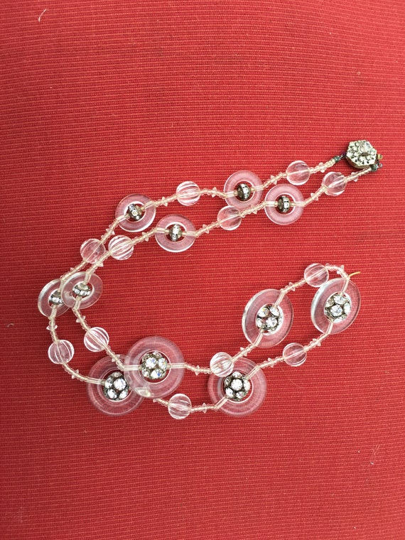 Miriam Haskell Clear Lucite and Rhinestone Crysta… - image 5