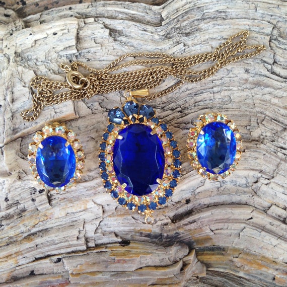 Juliana D&E Princess Diana Sapphire Blue Rhineston