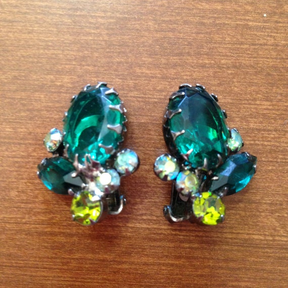 Juliana D&E Emerald Green, Olivine and Light Blue… - image 2