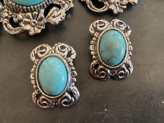 Vintage 1950's Chunky Turquoise Blue Southwestern… - image 5