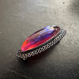 Vintage Dragons Breath Brooch on Sterling Silver Setting 2136