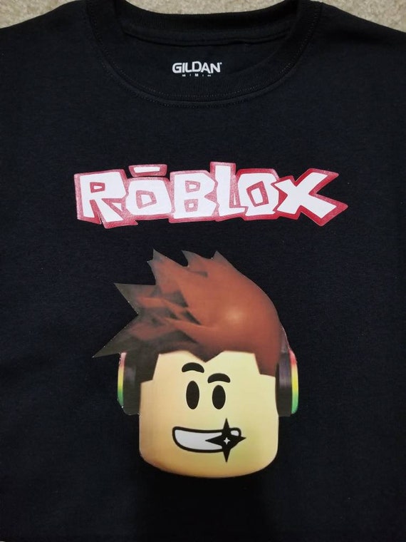 Roblox Party Tshirt For Birthday Boy Girl Etsy - roblox straw hat shirt