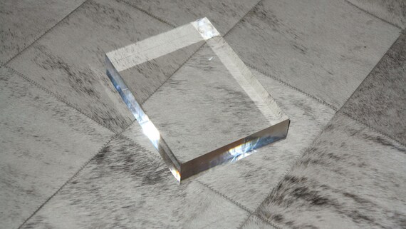 FULLY POLISHED EDGES 1/" x 8/" x 8/" CELL CAST BLOCK PLEXIGLASS ACRYLIC SHEET