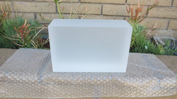 1.5/" x4/" x 6/" Custom Frosted Acrylic//Plexiglass BLOCK For LED Decoration Base