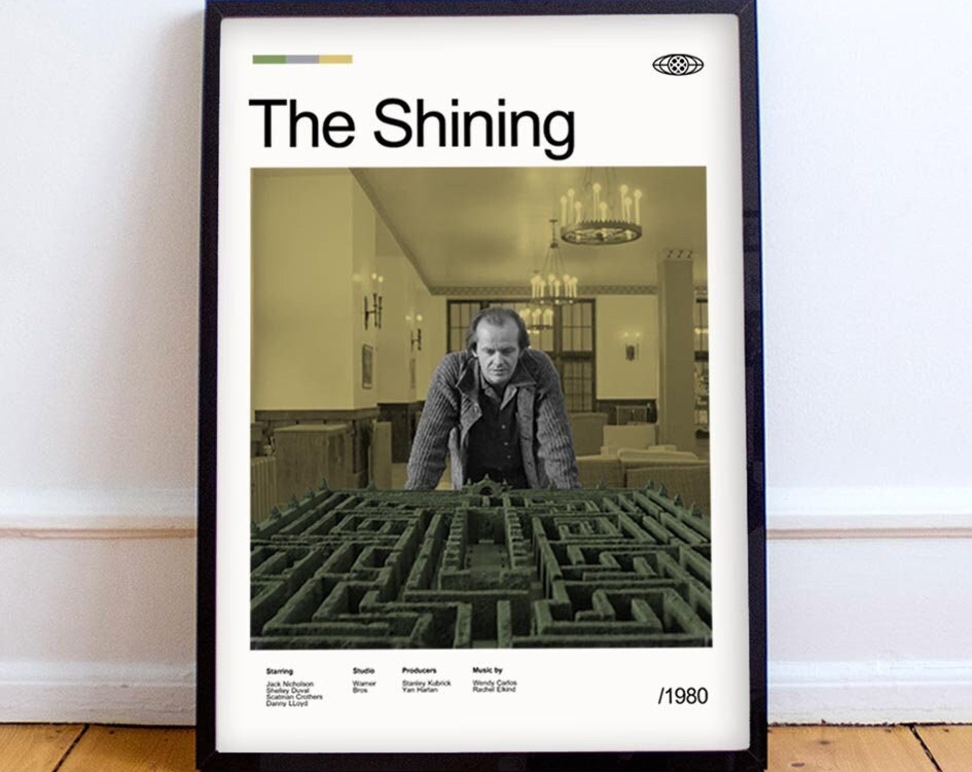 Discover the shining 1980 movie film poster print classic 80s horror stanley kubrick jack nicholson