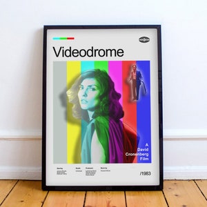 A4 A3 videodrome 1983 film locandina film stampa anni '80 fantascienza corpo horror david cronenberg the fly scanners debbie harry blondie band music tv