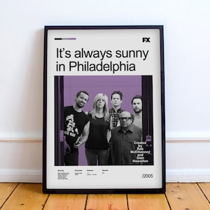 A4 A3 it&#39;s always sunny in philadelphia poster print tv comedy series sitcom paddys pub slacker charlie day horrible bosses danny devito