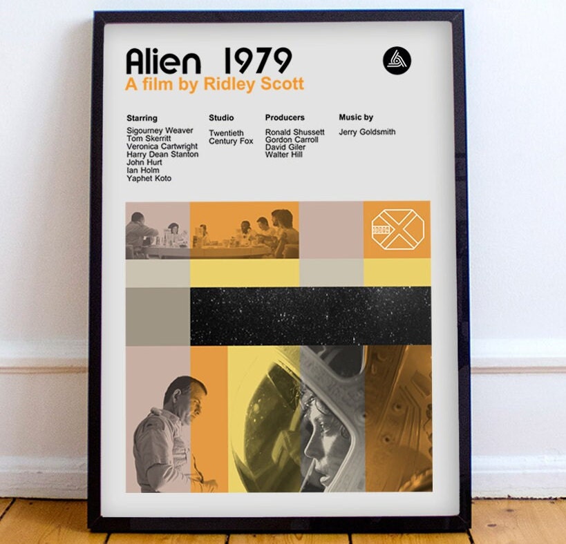 A4 alien 1979 movie film a3 poster print ridley scott aliens 1986 cameron sci fi horror space 70s 80s retro vintage weyland yutani nostromo