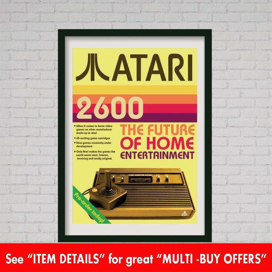 Atari Video Game Vintage Poster Print 