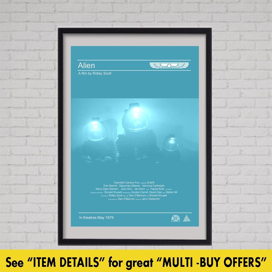 Alien 1979 Movie Film A3 Poster Print Ridley Scott Sci Fi 70s Etsy
