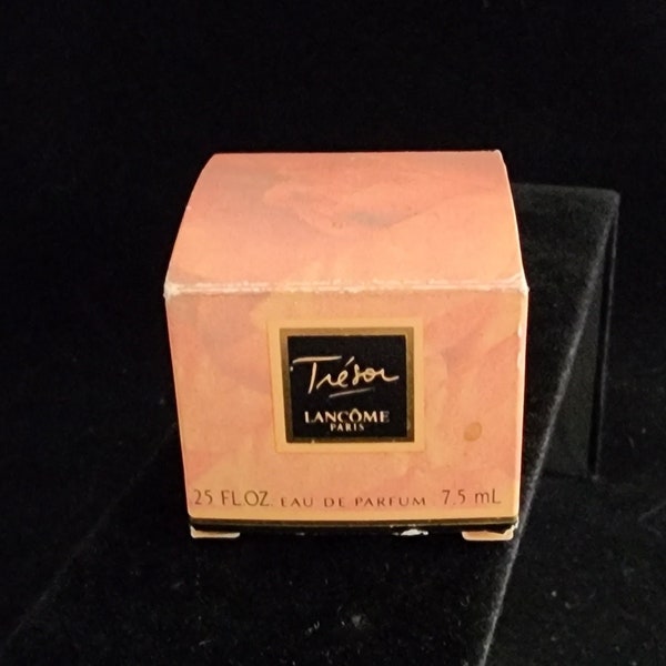 PRICE DROP Vintage Treson Lancome Paris Eau de Parfum .25 fl.oz 7.5 ml Travel Size Glass Perfume Container