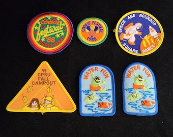 PRISSÄNKNING Vintage sent 80-tal tidigt 90-tal Girl Scout Cookie Camping Vattenrymdslappar