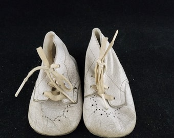 値下げ ヴィンテージ ホワイトレザー ベビーディア 子供用シューズ