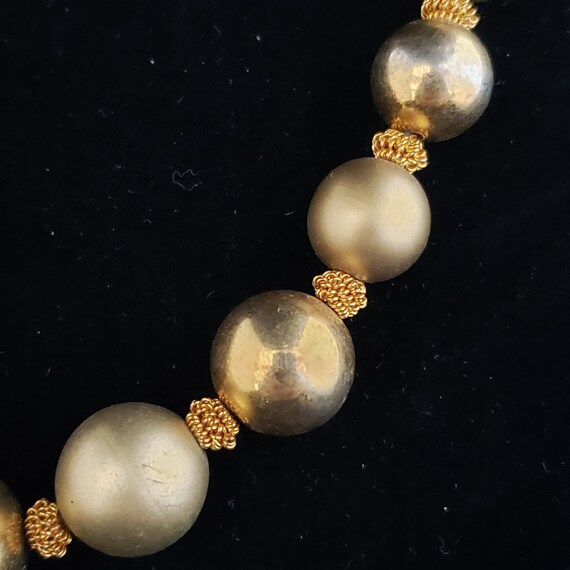 3rd PRICE DROP Vintage Gold Tone Beaded and Knot … - image 3
