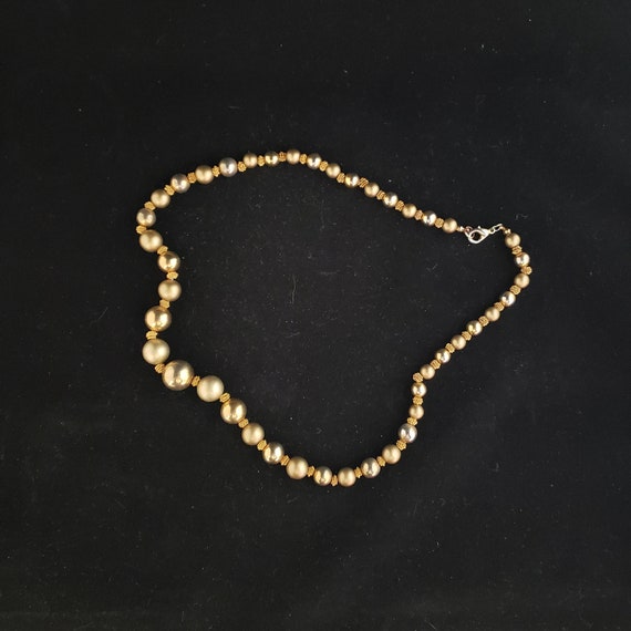 3rd PRICE DROP Vintage Gold Tone Beaded and Knot … - image 2