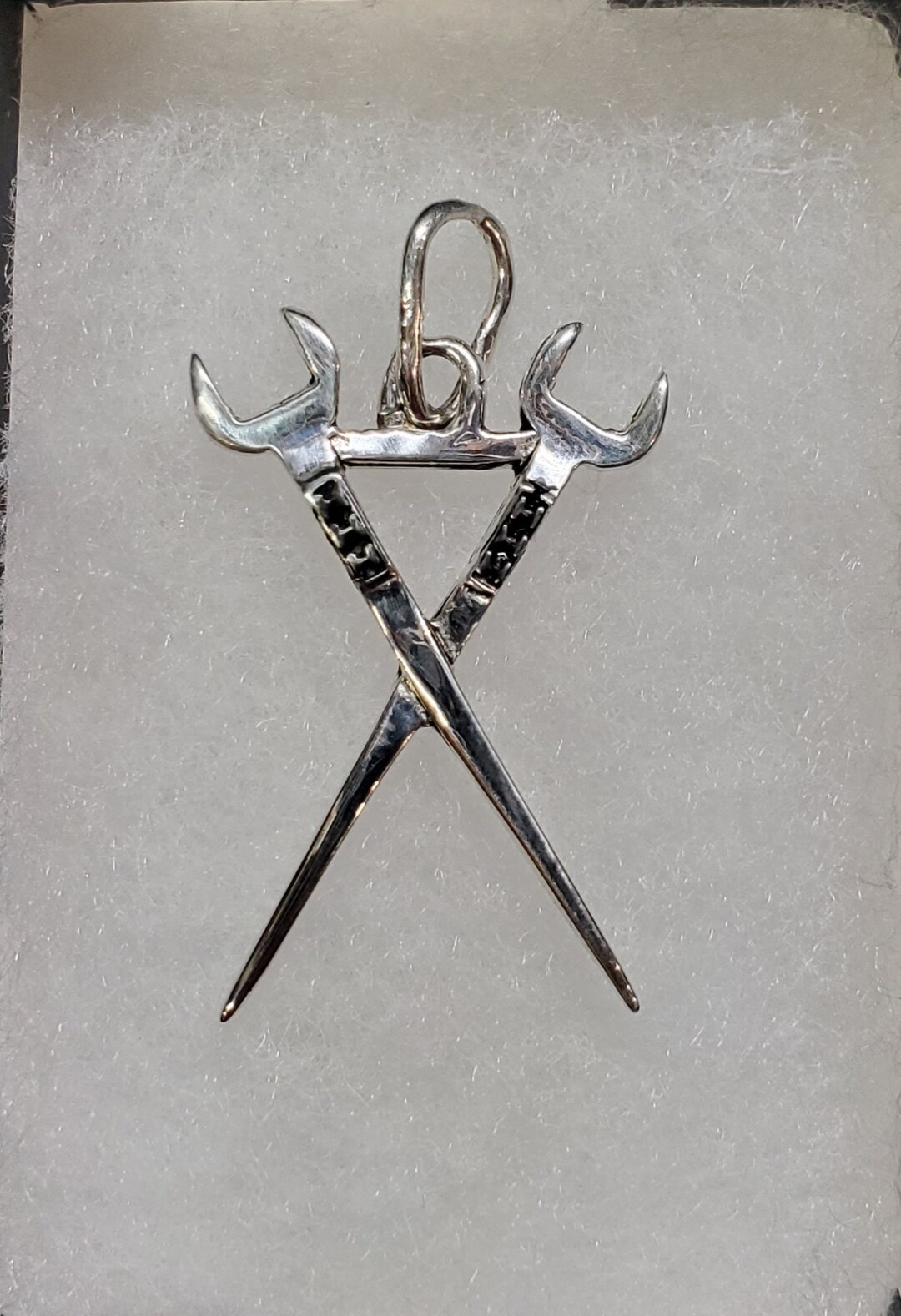 Crossed Spud Wrench Pendant, in Sterling Silver Etsy
