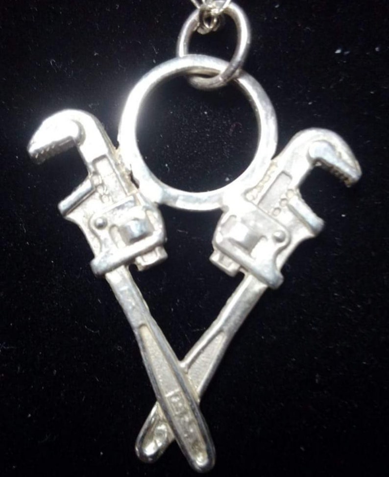 Crossed Pipe Wrenches in Sterling Silver Etsy