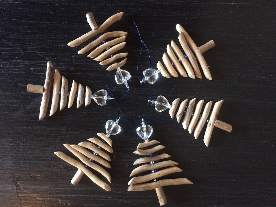 Driftwood Christmas Tree Ornament Etsy