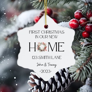 First Christmas in Our New Home Ornament, First House Ornament, First Home Keepsake Ornament, 2023 Personalized Christmas Ornament