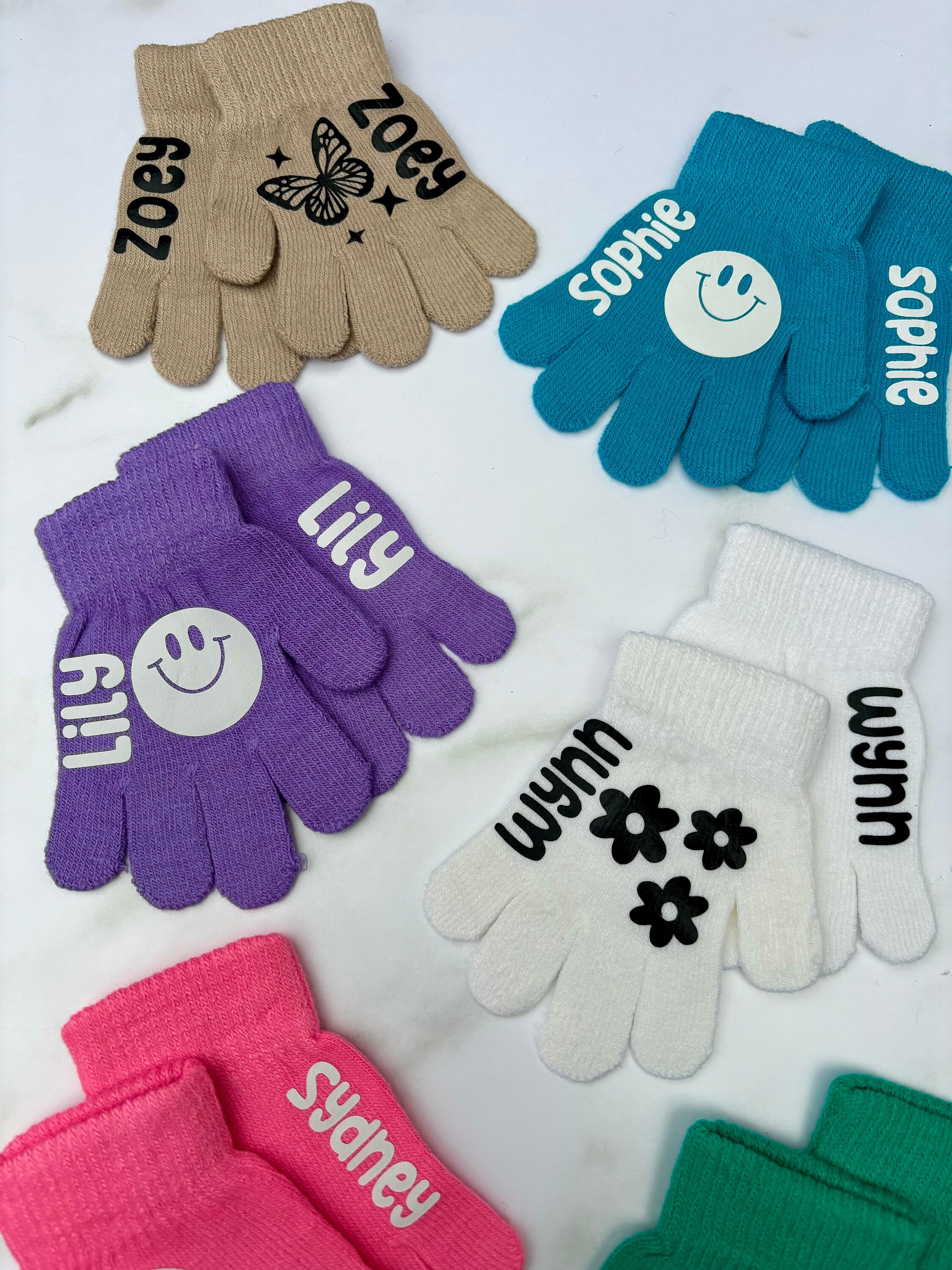 Personalized Kids Gloves, Custom Kids Gloves, Kids Party Favors, Winter