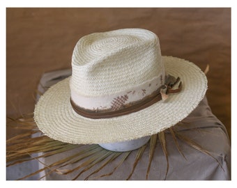 Farniente - Handmade Panama Straw Fedora Hat: Bespoke Summer Raffia Hat