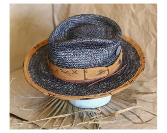 TOREDO Black Edition - straw hat fedora - CHAPOLALA